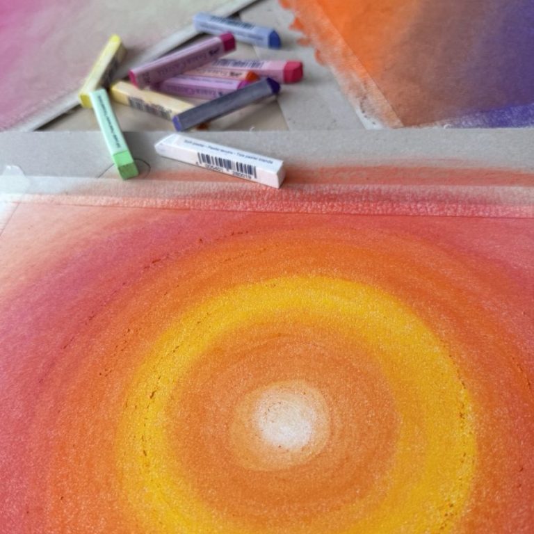 Meditatives & intuitives Malen nach Feierabend Bilder von Intuitiven Malen mit Pastellkreide